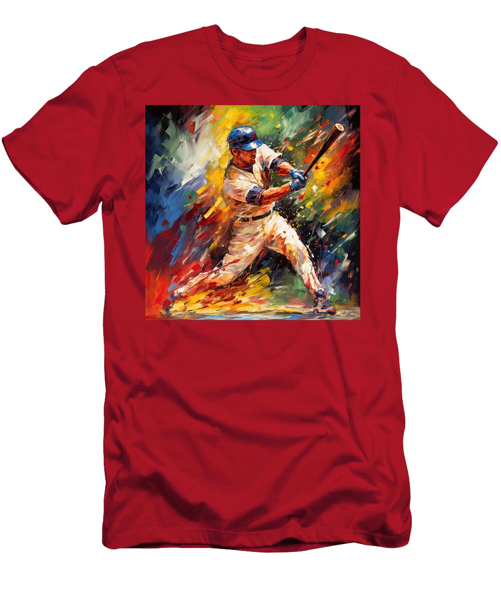 Baseball Passion Baseball Colorful Art Lourry Legarde T-Shirt
