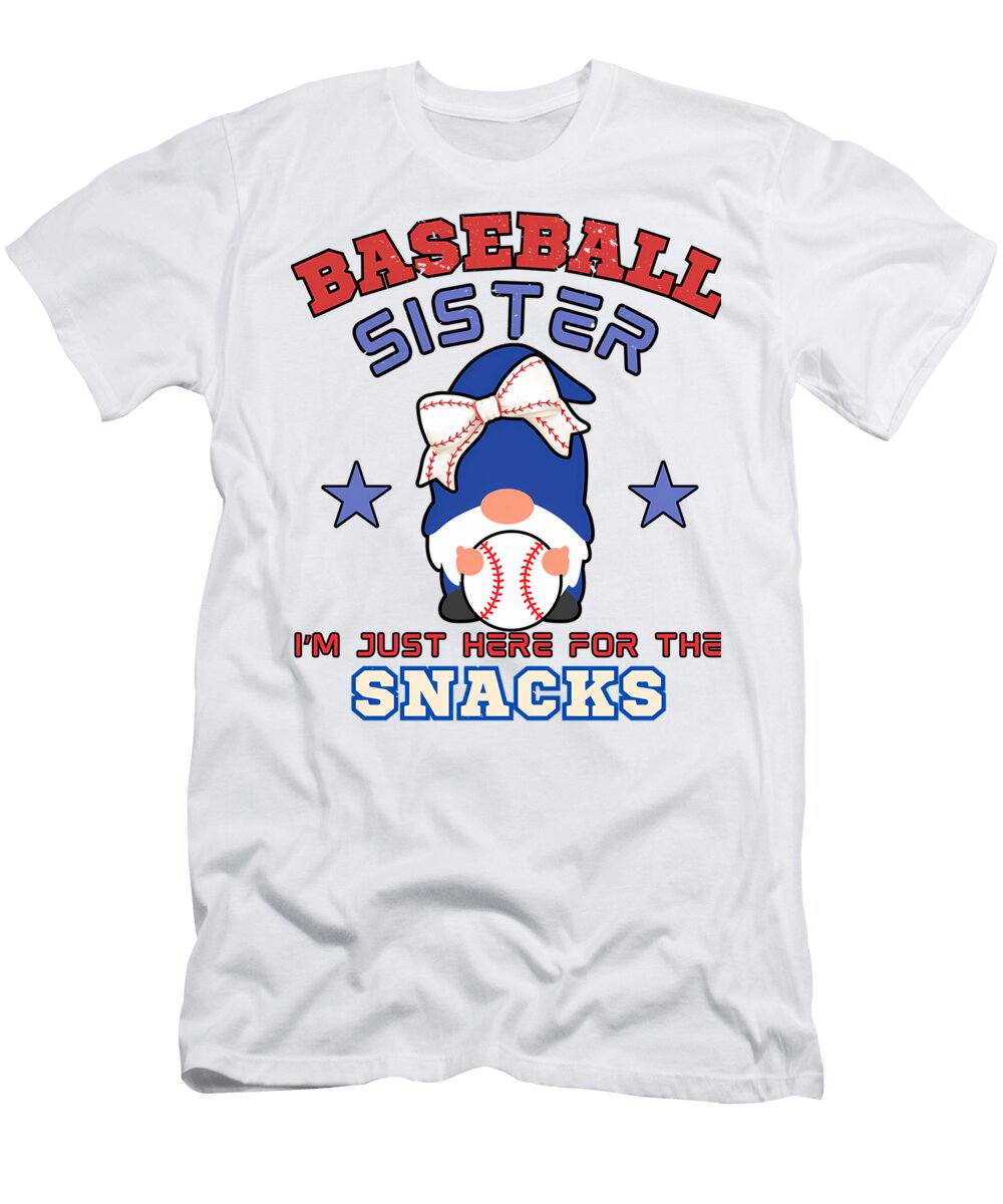 Baseball Sister Im Just Here for the Snacks Quang Vu T-Shirt