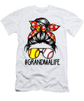 Baseball Softball Grandma Life Dy Messy Bun Mothers Day Quang Vu T-Shirt