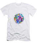 Basketball Ball Colorful Watercolor Art White Lotus T-Shirt