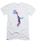 Basketball Boy Player Colorful Watercolor Sports Gift White Lotus T-Shirt