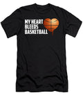 Basketball My Heart Bleeds for Basketball Jacob Zelazny T-Shirt