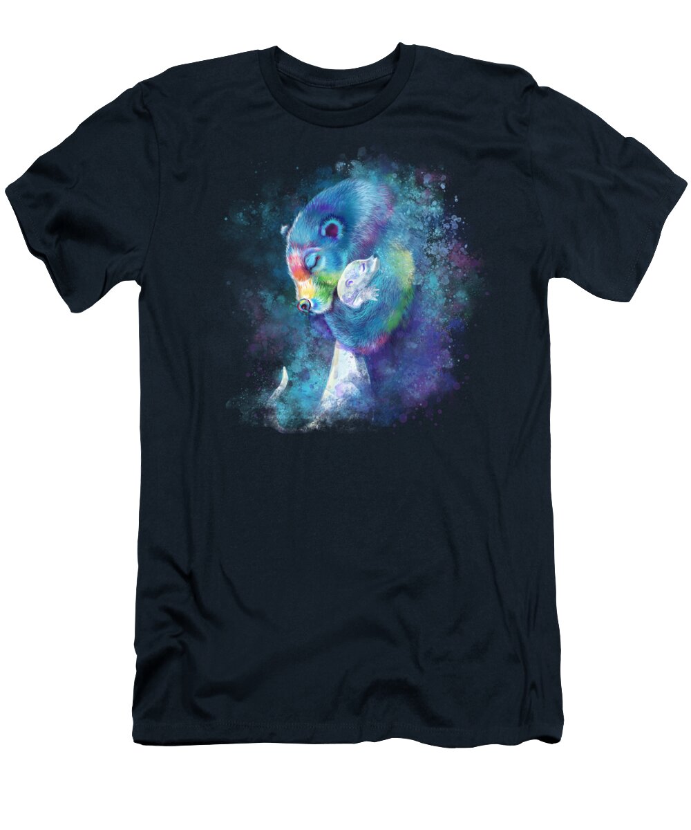 Bear Hug Otter in Sympathy Laura Ostrowski T-Shirt