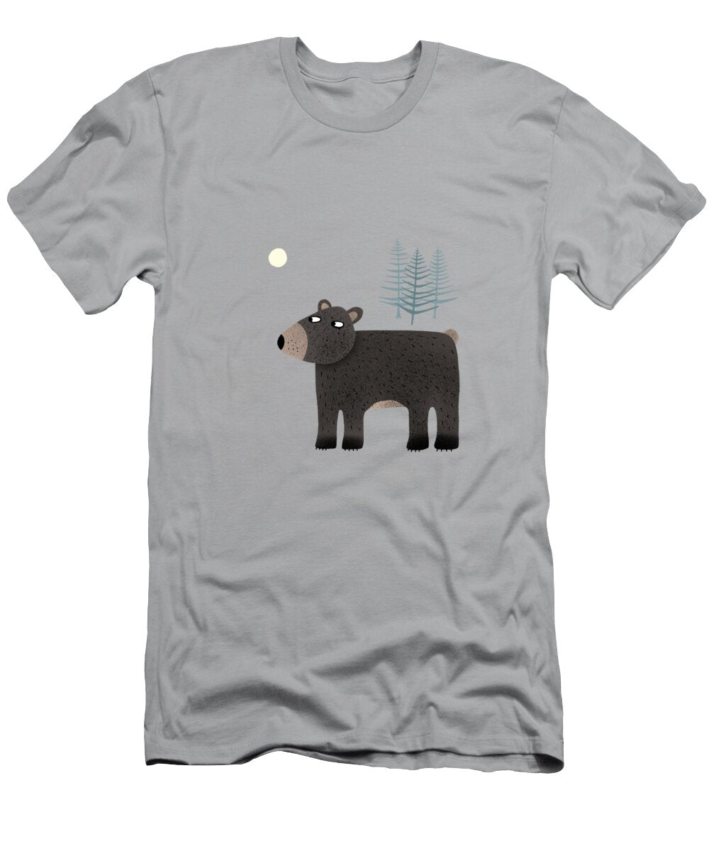 Bear with Trees and the Moon Nic Squirrell T-Shirt