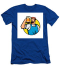 Bearded Hipster Toasting Beer Mug Circle Mascot Aloysius Patrimonio T-Shirt