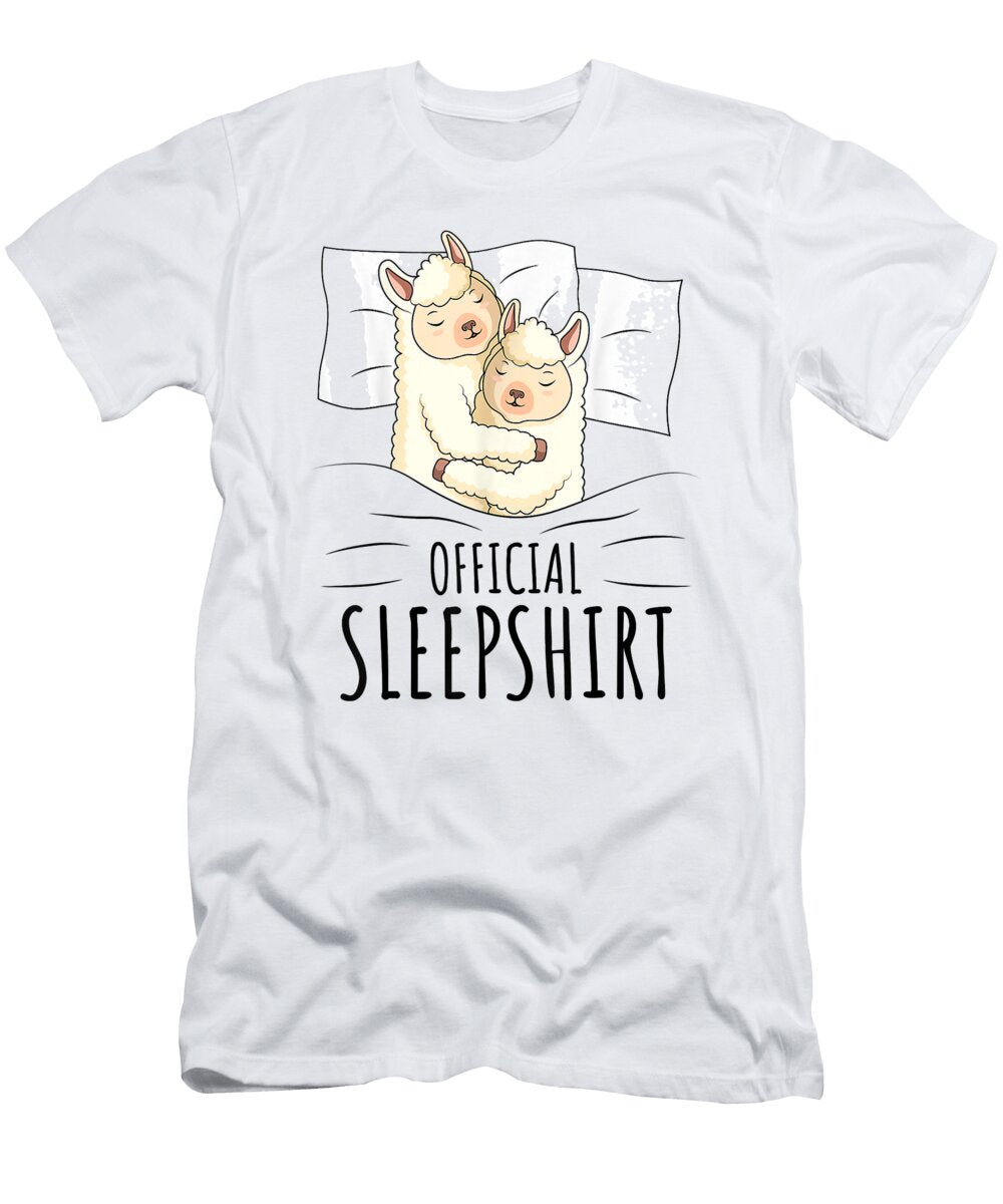 Beautiful Sleeping Alpaca Llama Lover Napping Official Sleepshirtcool Gift Ezone Prints T-Shirt