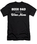 Beer Dad Because Wine Mom Funny Beer Lover Vector Deluxe T-Shirt
