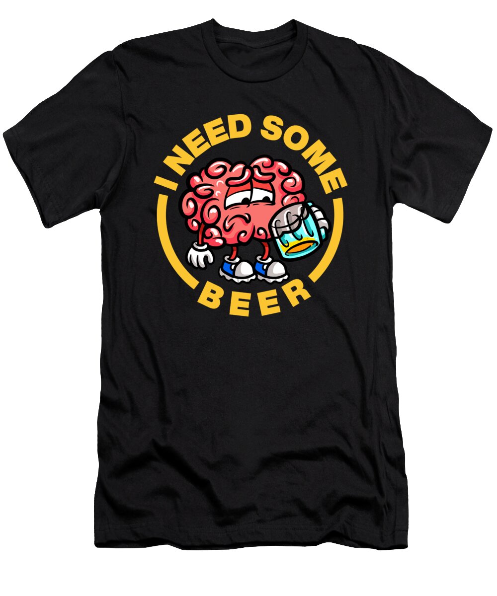 Beer Drinker Daily Evening Mood Brain with Beer Colorfulsnow T-Shirt
