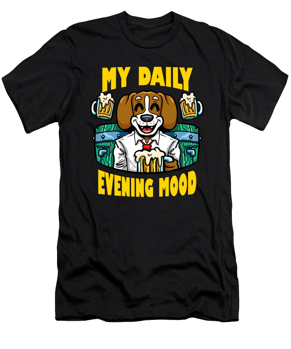 Beer Drinker Daily Evening Mood Dachshund Beer Colorfulsnow T-Shirt