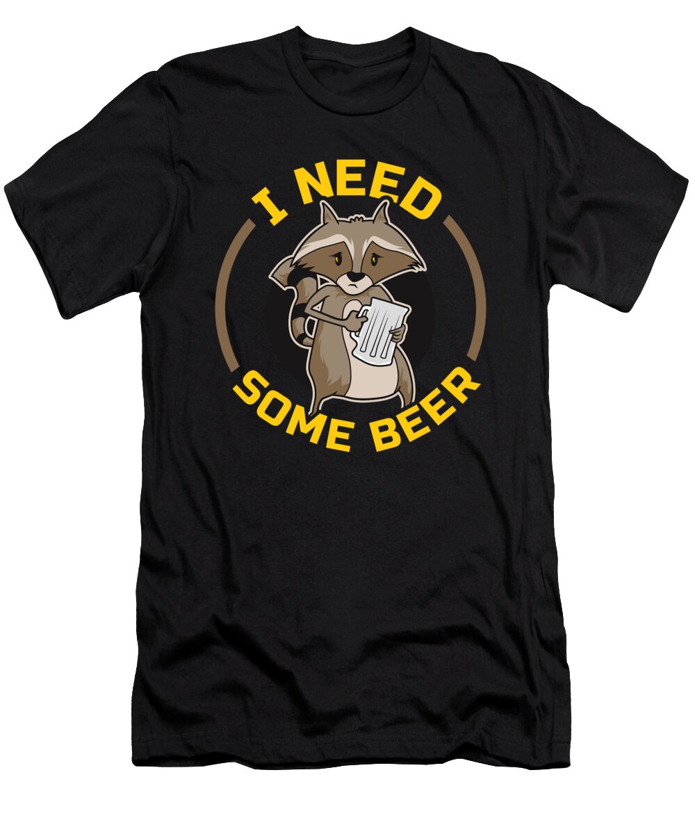 Beer Drinker Daily Evening Mood Raccoon with Beer Colorfulsnow T-Shirt