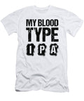 Beer Drinker My Blood Type Is Ipa Beer Pun Bartender Gift Kanig Designs T-Shirt
