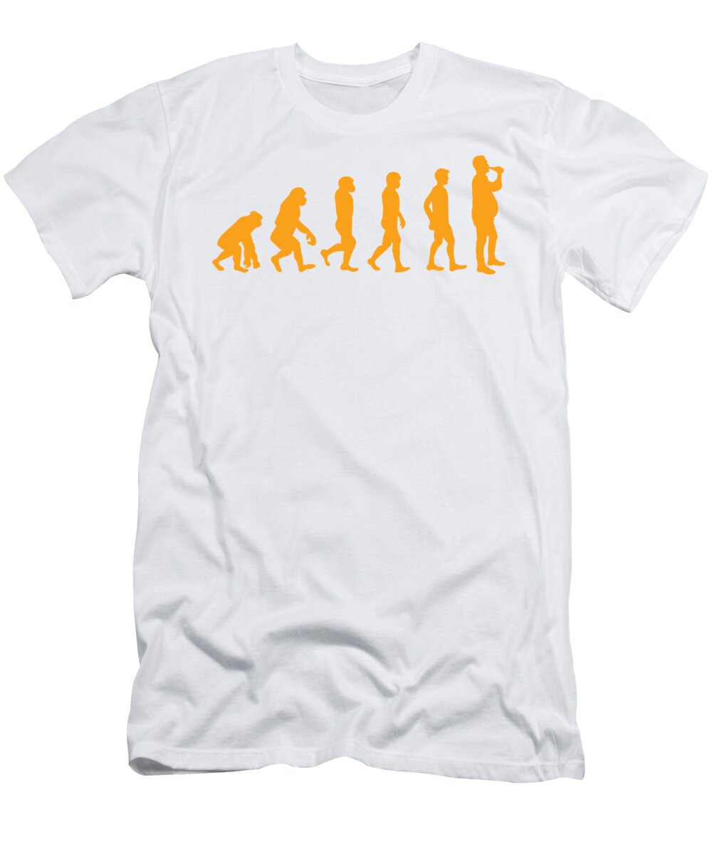 Beer Pun Beer Body Evolution of Man Beer Lover Bartender Gift Kanig Designs T-Shirt