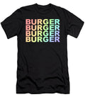 Beer Retro Light Rainbow Burger Lovers Gift Idea Orange Pieces T-Shirt