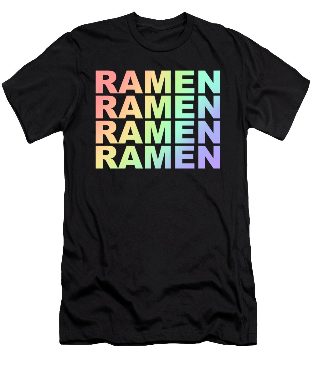 Beer Retro Light Rainbow Ramen Noodles Lovers Gift Idea Orange Pieces T-Shirt