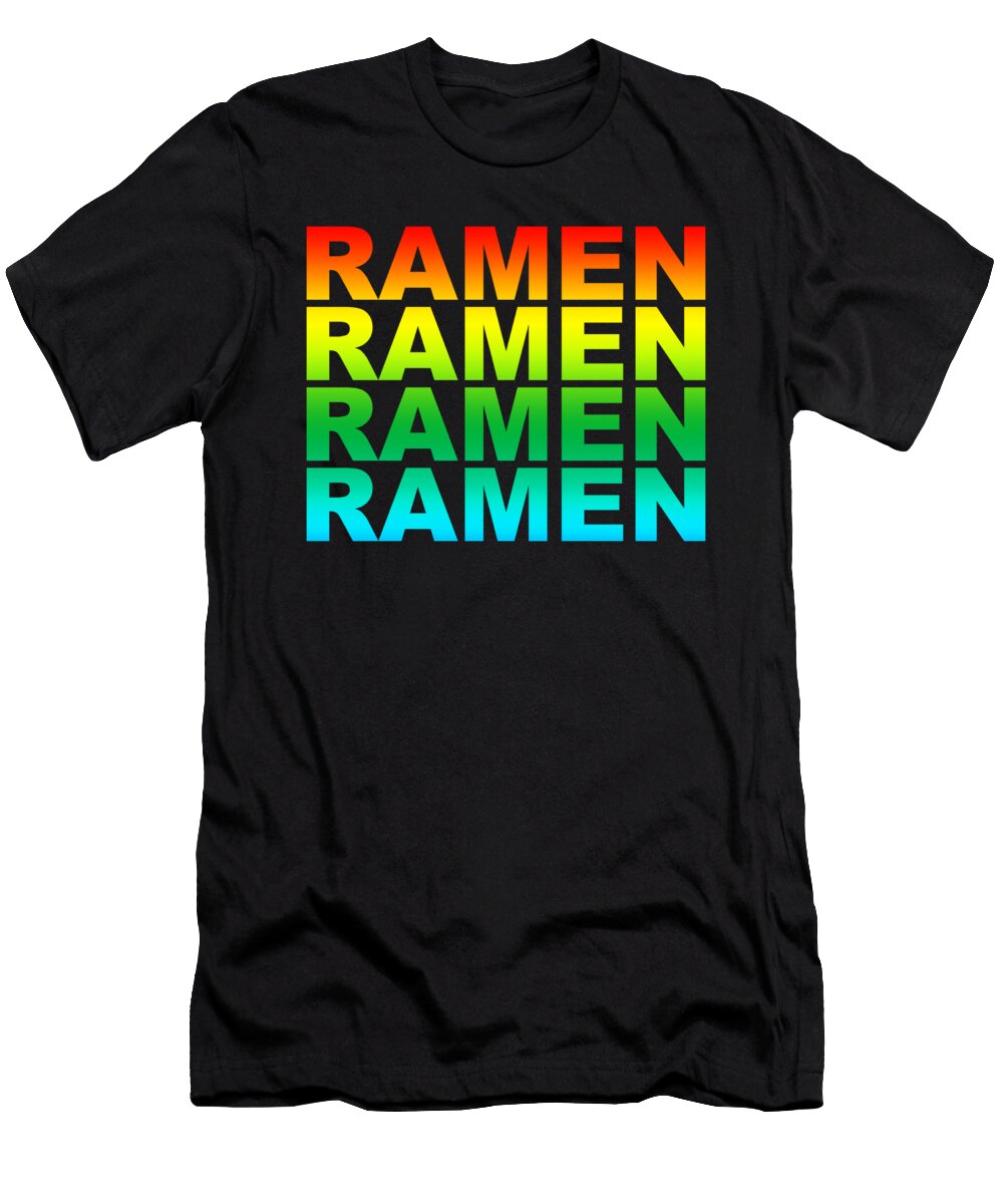 Beer Retro Rainbow Vintage Ramen Noodle Gift Orange Pieces T-Shirt