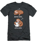 Before Coffee After Coffee Coffee Sloth for Men Women Barista Brewer Addict Crazy Squirrel T-Shirt