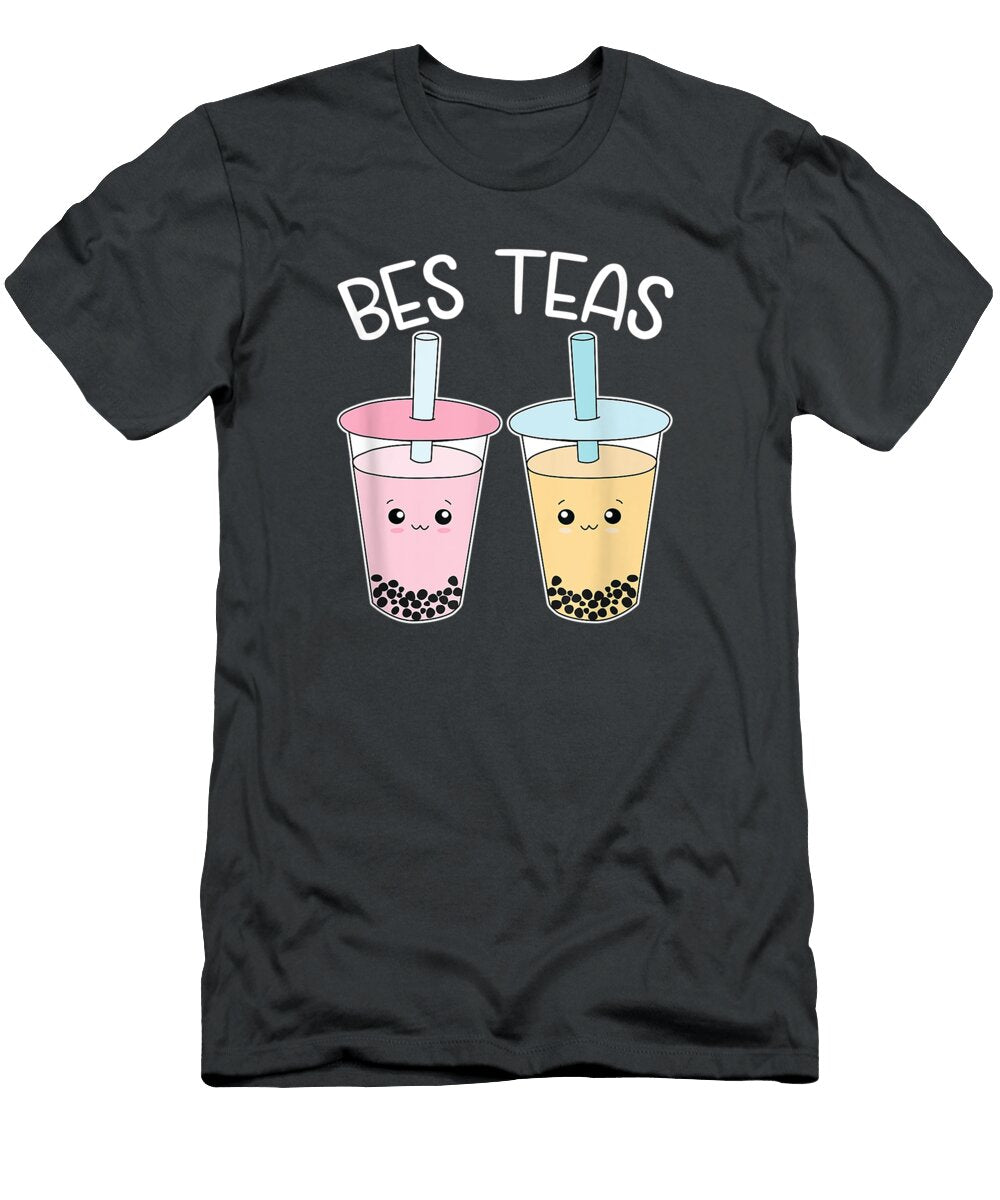 Bes Teas Besties Bubble Tea Cute Boba Best Friends Dennis Lucianna T-Shirt
