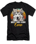 Best Dog Mom Ever Vintage Siberian Husky Lover Natalie Lidford T-Shirt