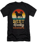 Best Husky Grandpa Fathers Day Grandfather Natalie Lidford T-Shirt