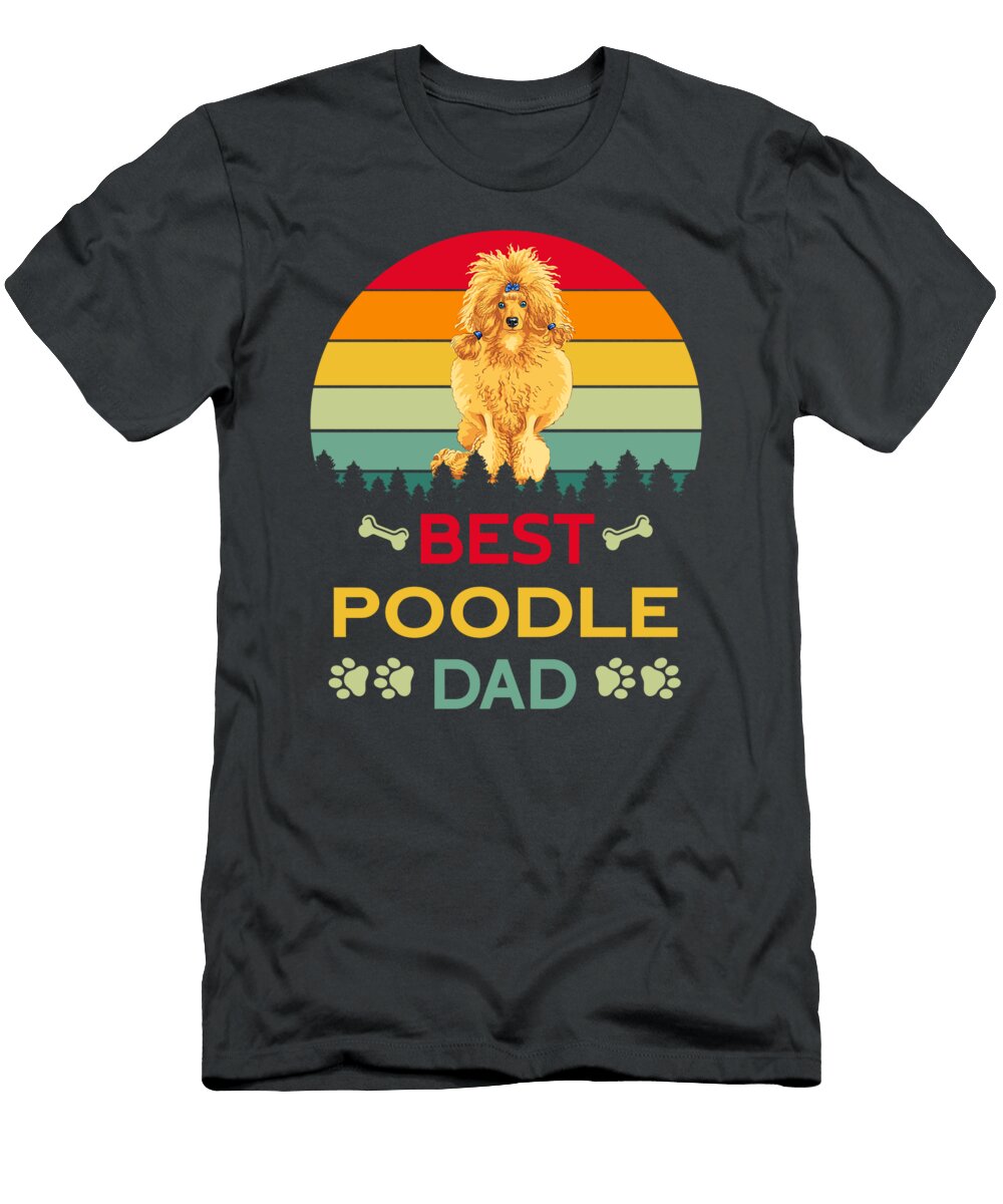 Best Poodle Dad Vintage Job T-Shirt