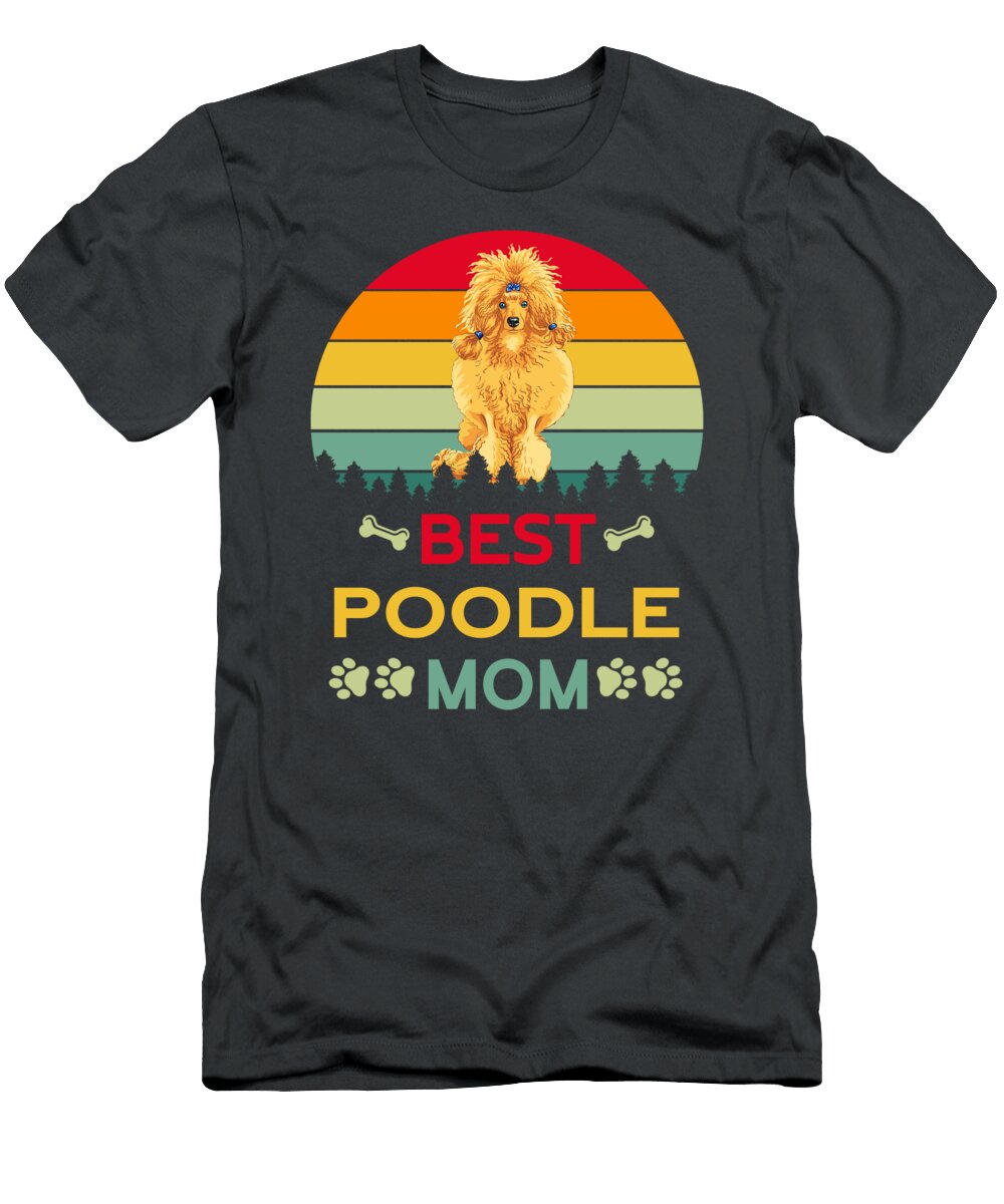 Best Poodle Mom Vintage Job T-Shirt