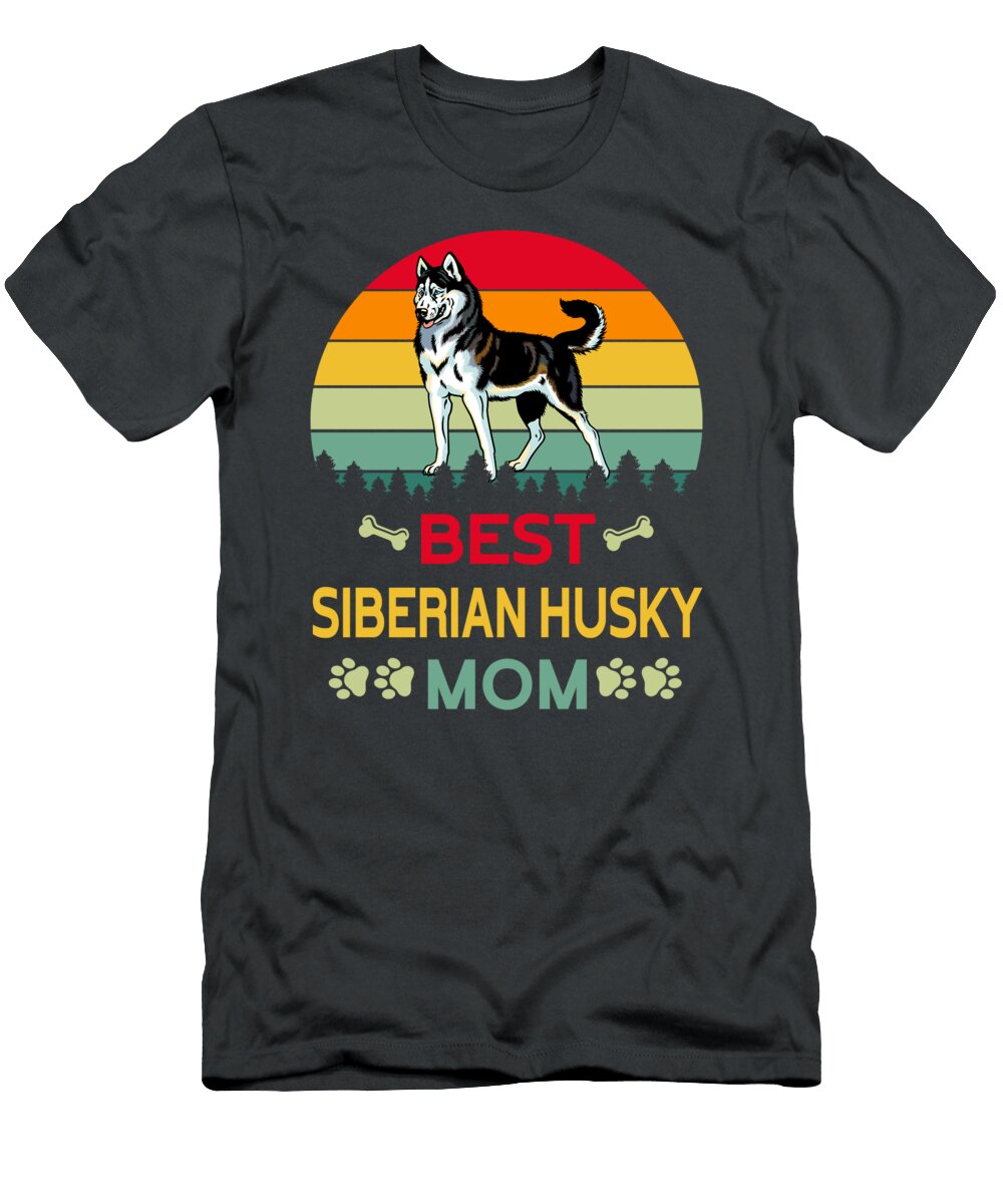 Best Siberian Husky Mom Vintage Job T-Shirt