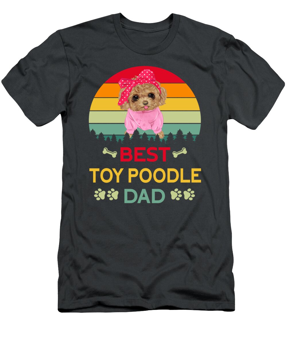 Best Toy Poodle Dad Vintage Job T-Shirt