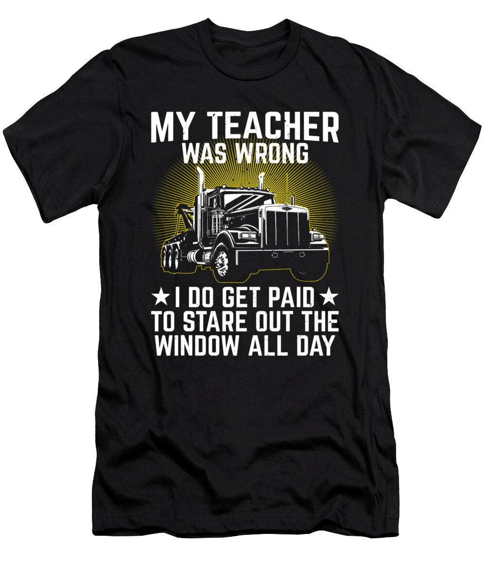 Best Truck Driver Art Dad Trucking Cdl Trucker Sophie Eleanor T-Shirt