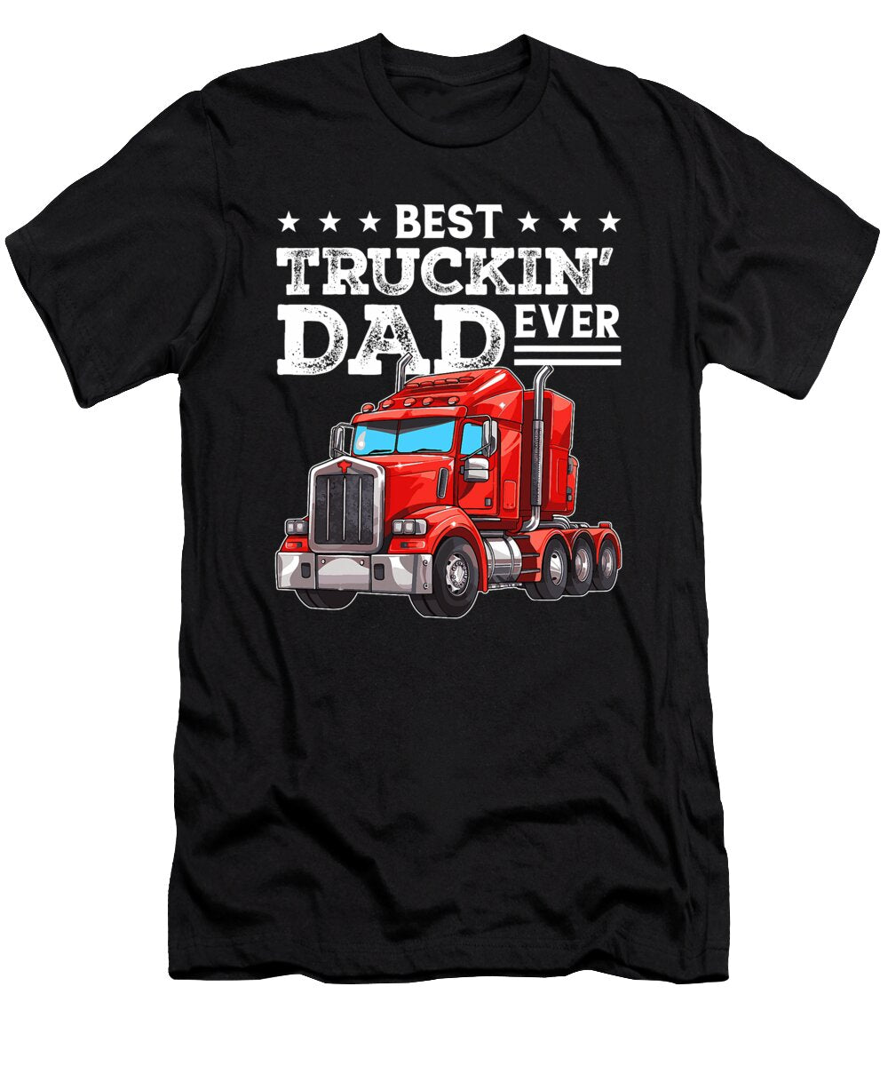 Best Truckin Dad Ever Trucker Driver Retro Papa Sophie Eleanor T-Shirt