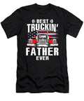 Best Truckin Father Ever USA Flag Trucker Fathers Day Dhbubble T-Shirt