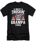 Best Truckin Grampa Ever USA Flag Trucker Fathers Day Dhbubble T-Shirt