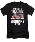 Best Truckin Grampy Ever USA Flag Trucker Fathers Day Dhbubble T-Shirt