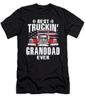 Best Truckin Granddad Ever USA Flag Trucker Fathers Day Dhbubble T-Shirt