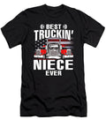 Best Truckin Niece Ever USA Flag Trucker Fathers Day Dhbubble T-Shirt