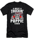 Best Truckin Poppie Ever USA Flag Trucker Fathers Day Dhbubble T-Shirt