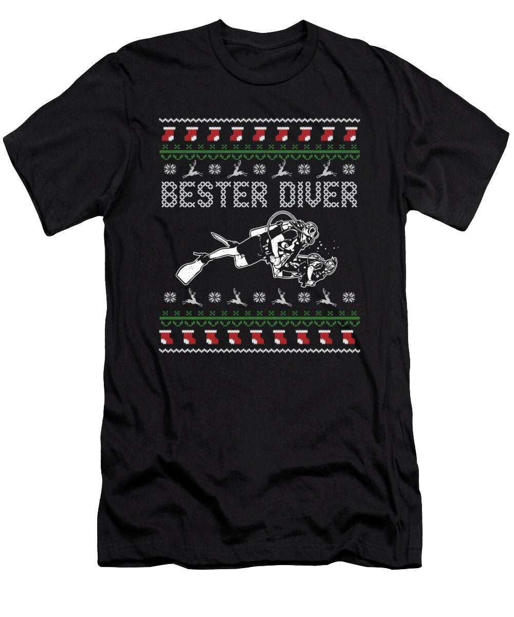 Bester Diver Diving Ugly Christmas Sweater Gift Thomas Larch T-Shirt