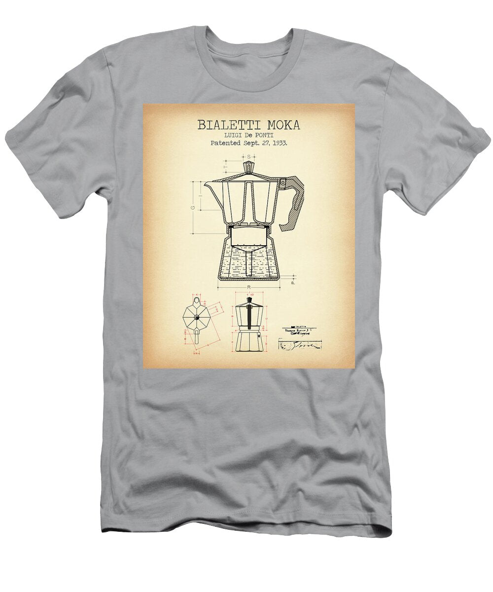 Bialetti Moka Vintage Patent Denny H T-Shirt