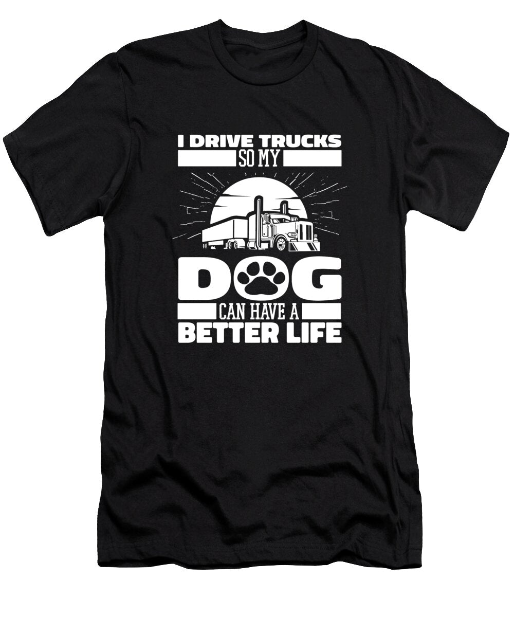 Big Rig Dog Trucking Trucker Truck Driver Crazy Squirrel T-Shirt