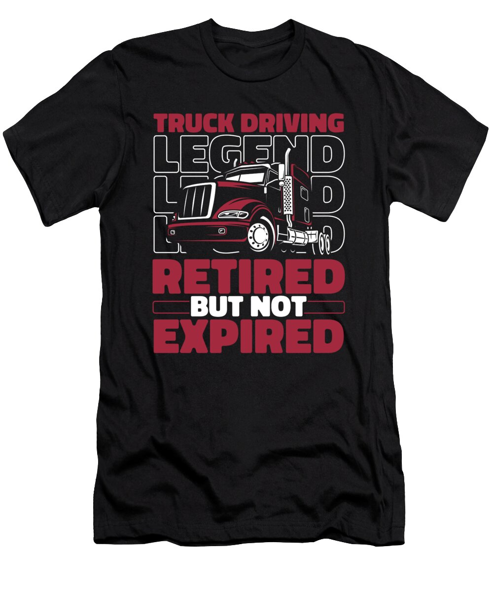Big Rig Retired Trucker Trucking Truck Driver Crazy Squirrel T-Shirt