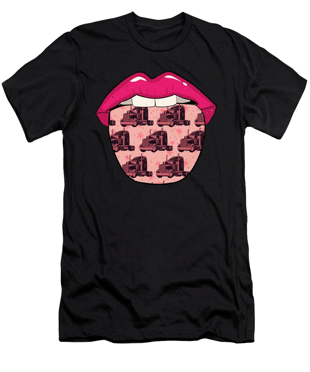 Big Rig Tongue Trucking Trucker Truck Driver Crazy Squirrel T-Shirt