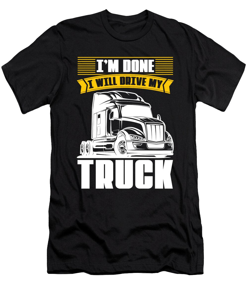 Big Rig Trucker Trucking Truck Driver Crazy Squirrel T-Shirt