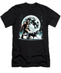 Bigfoot Sasquatch Siberian Husky Walking Dog Lover Moon Job T-Shirt