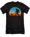 Bigfoot Walking Poodle Dog Retro Sasquatch Men Studi Alex T-Shirt