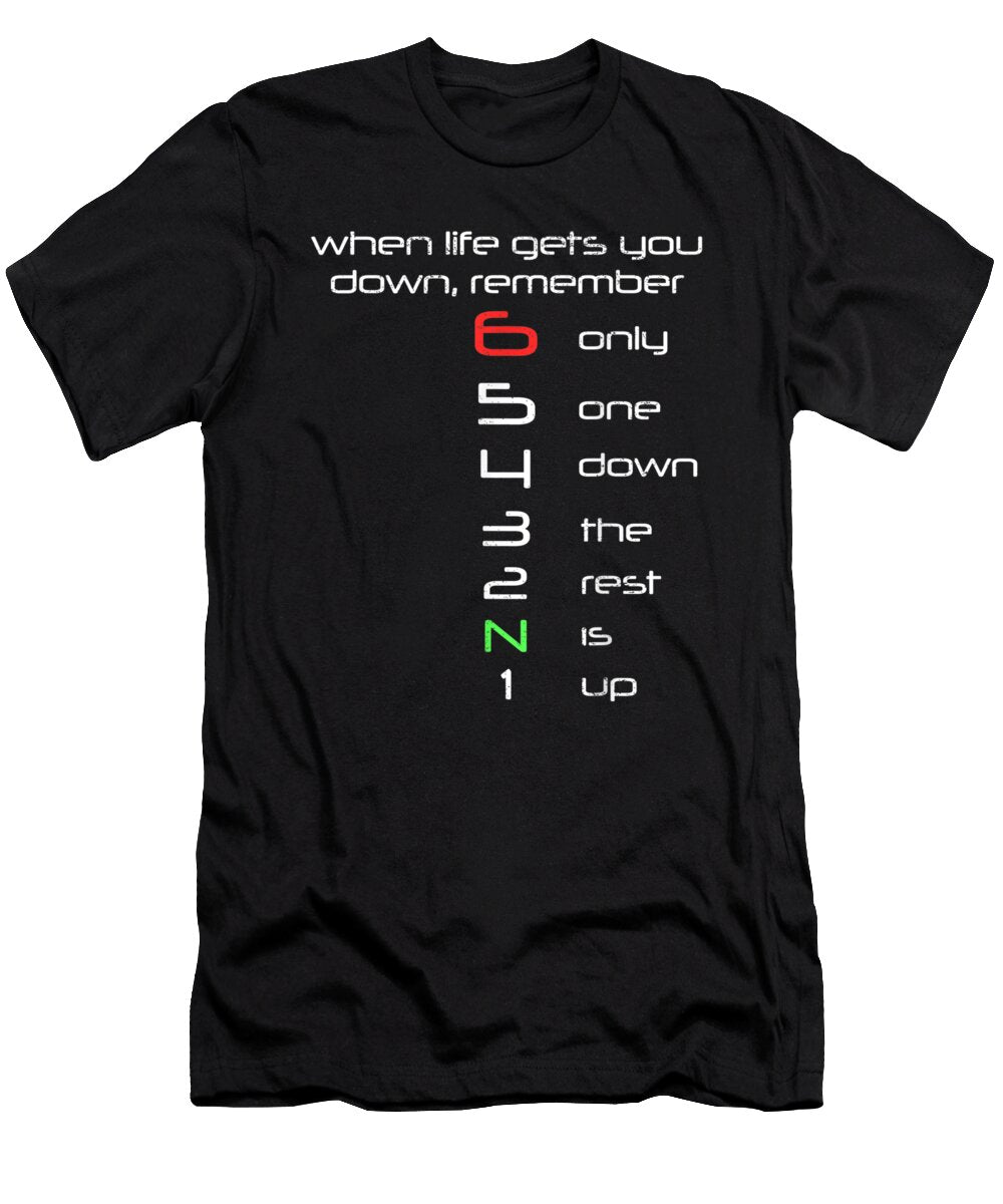 Biker Motorcycle Sport Bike Skull One Down Racing Shannon Nelson Art T-Shirt