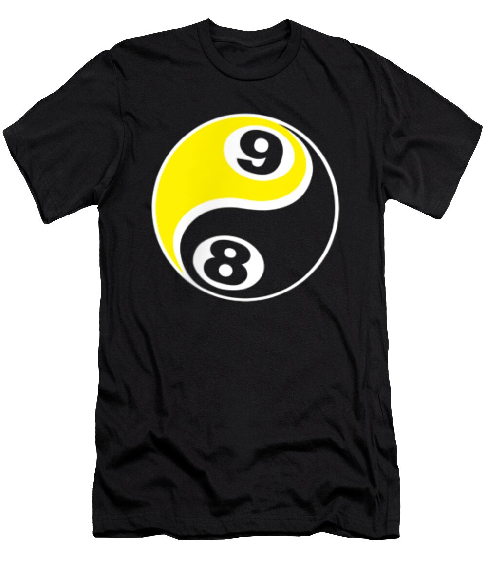 Billiards Pool 8 Ball 9 Ball Skull Shannon Nelson Art T-Shirt
