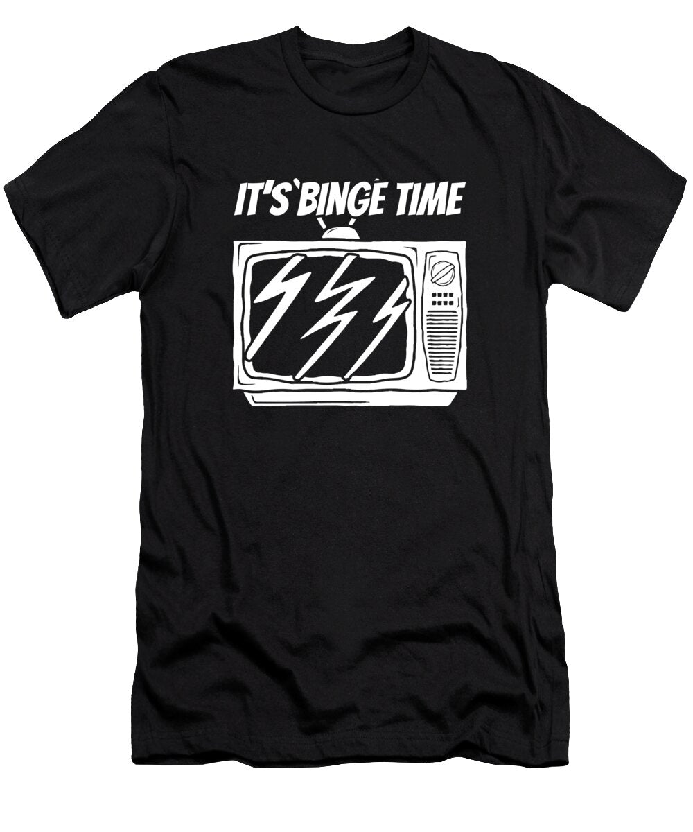 Binge Watching Movies Show Programmes Tv Series Crazy Squirrel T-Shirt