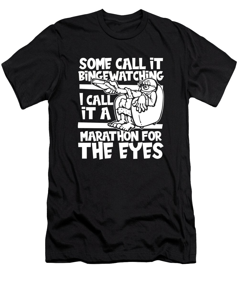 Binge Watching Programmes Show Tv Movies Series Crazy Squirrel T-Shirt