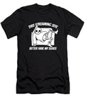 Binge Watching Skeleton Series Programmes Tv Show Movies Crazy Squirrel T-Shirt