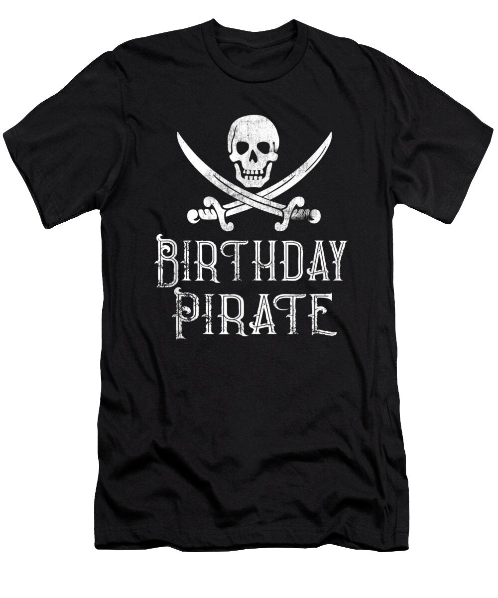 Birthday Pirate Party Outfit Vintage Skull and Shannon Nelson Art T-Shirt