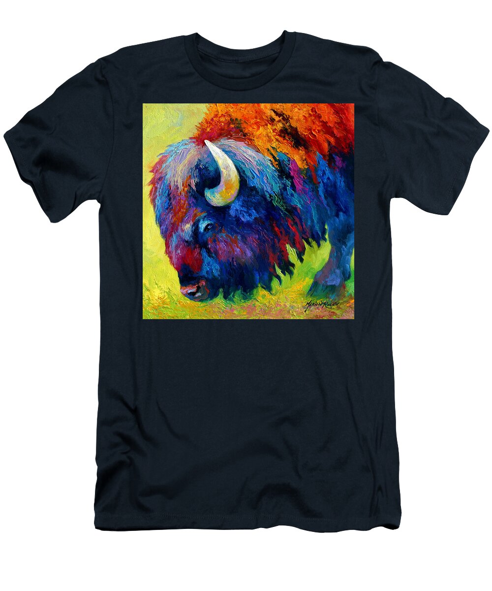 Bison Portrait Ii Marion Rose T-Shirt